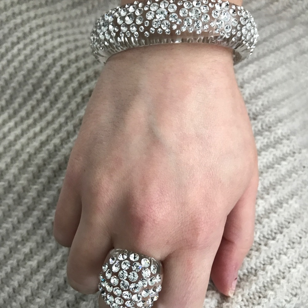 Clear lucite jewelry